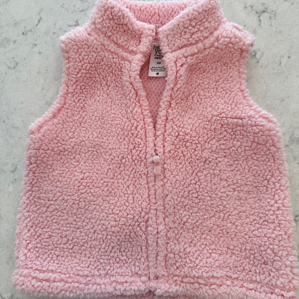 Carter’s 9 month pink fleece vest